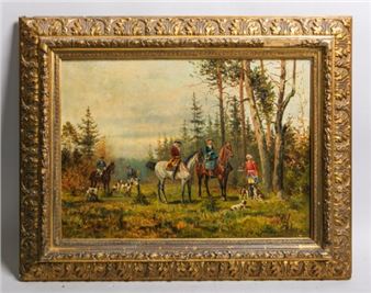 Rast bei der Jagd - Eugen von Kramer