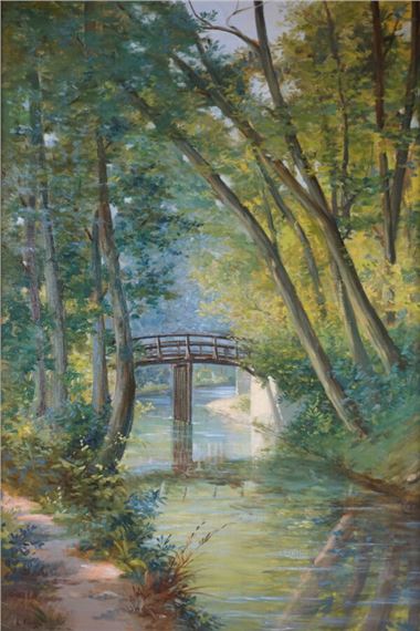 Le pont du moulin d'Esbly, Seine et Marne by Leo Fontan