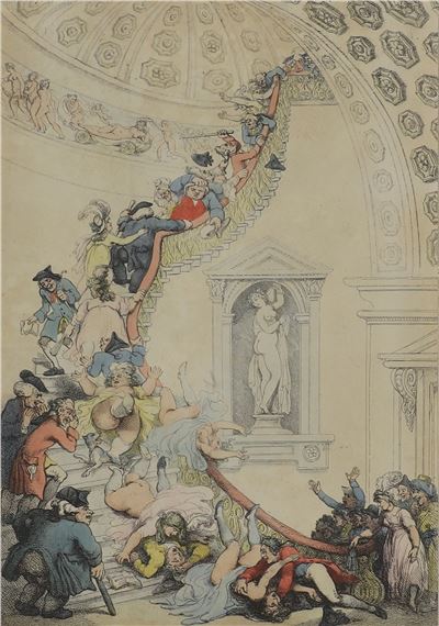 Thomas Rowlandson | Exhibition Stare Case Somerset House | MutualArt