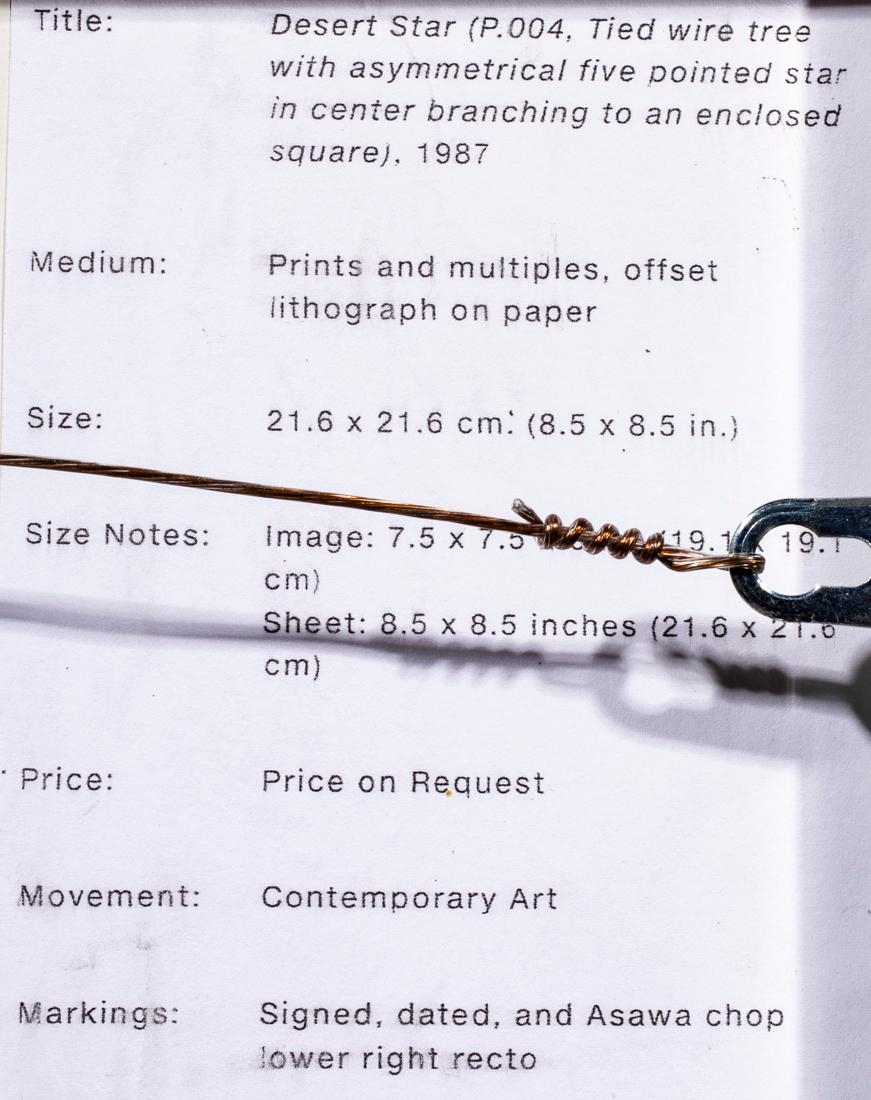 Artwork by Ruth Asawa, Desert Star, Made of offset lithograph