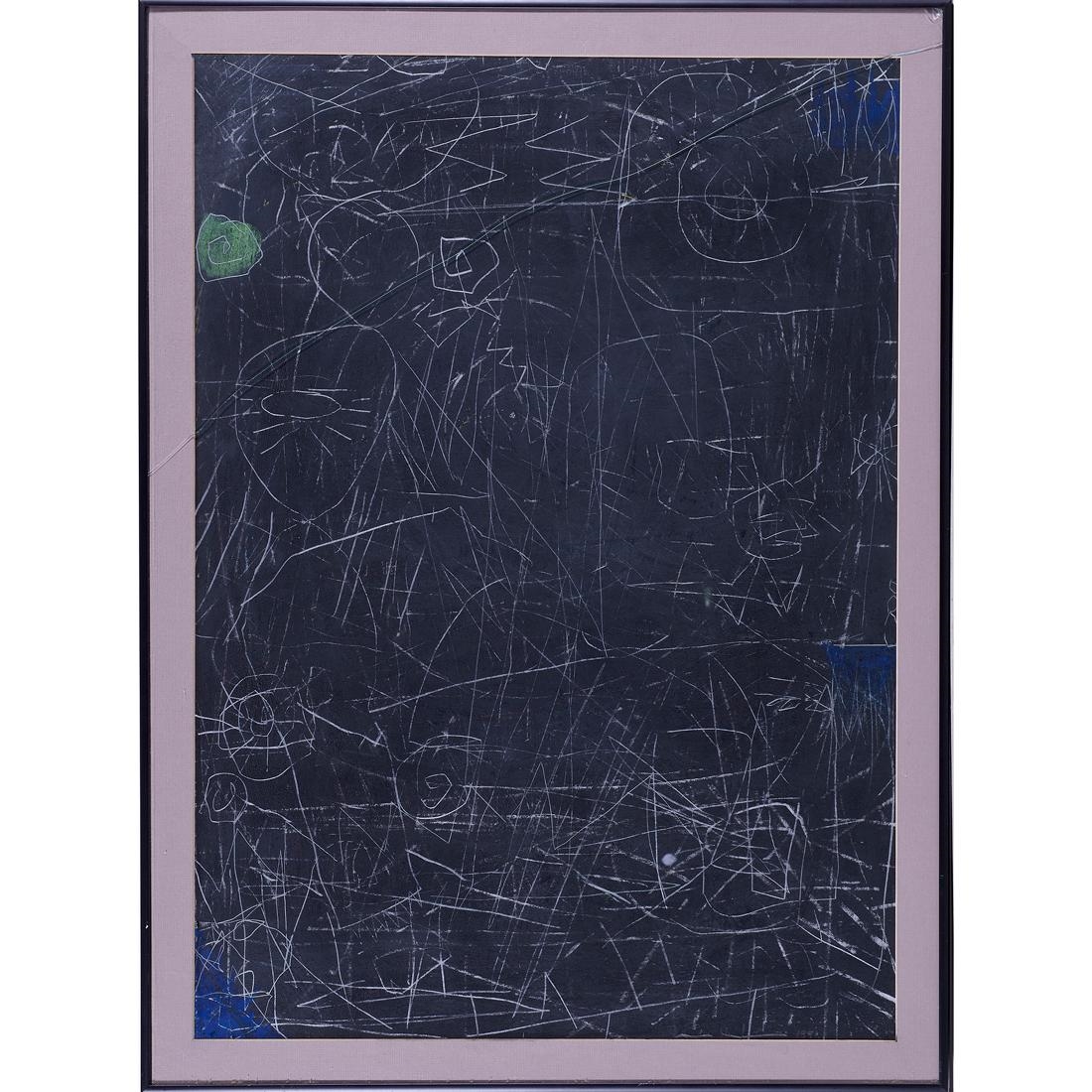 Artwork by Mike Henderson, Elephant, Made of charcoal, pencil, and chalk on paper