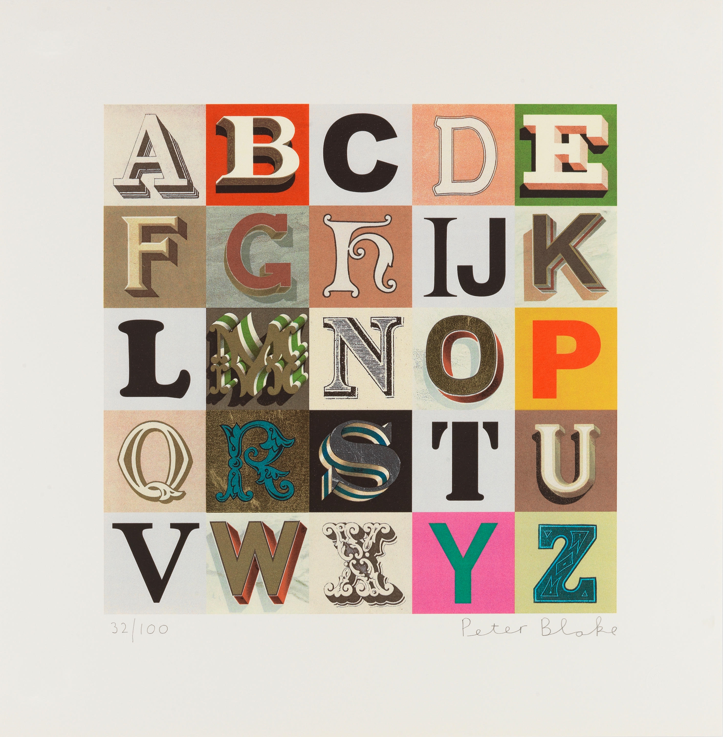 Peter Blake | Appropriated Alphabets (2013) | MutualArt