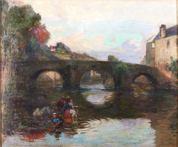 Bridge at Quimperlé by Frank C. Penfold