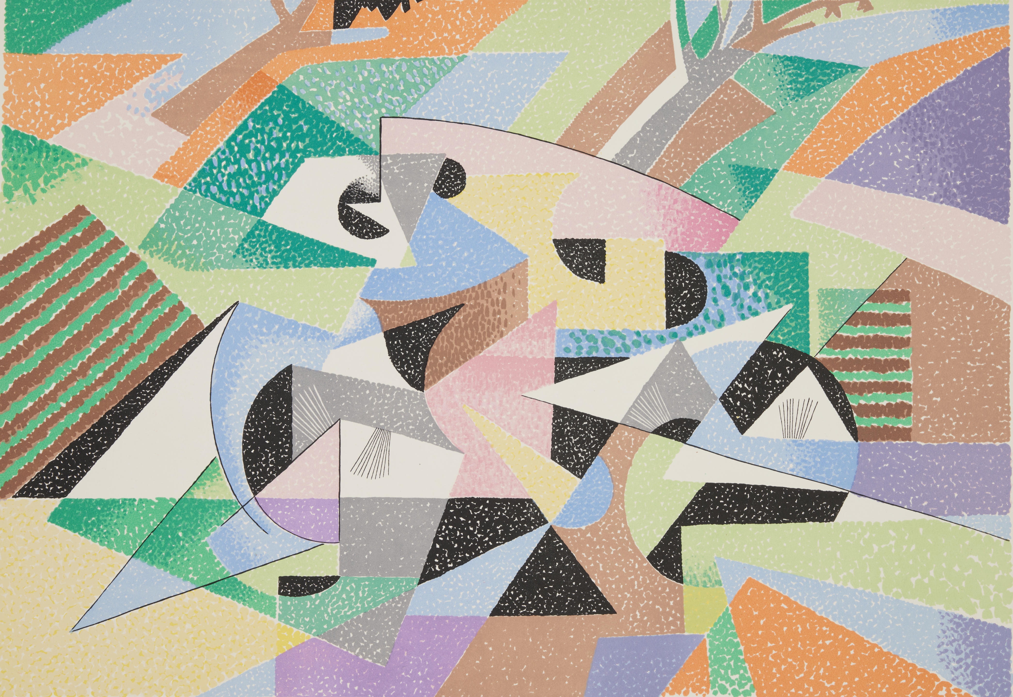 Artwork by Gino Severini, Le Cycliste, Made of color lithograph on bfk rives paper