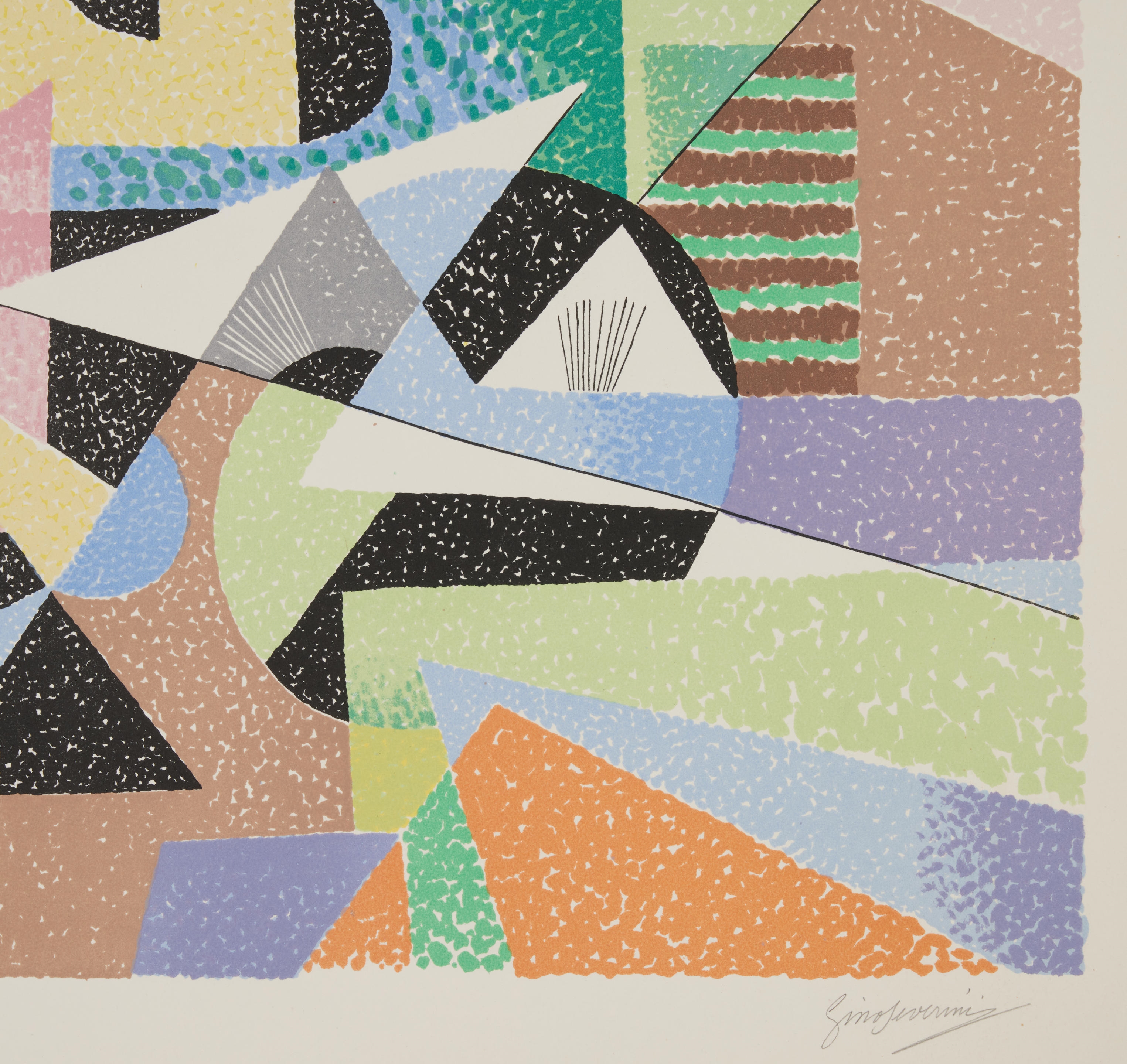 Artwork by Gino Severini, Le Cycliste, Made of color lithograph on bfk rives paper