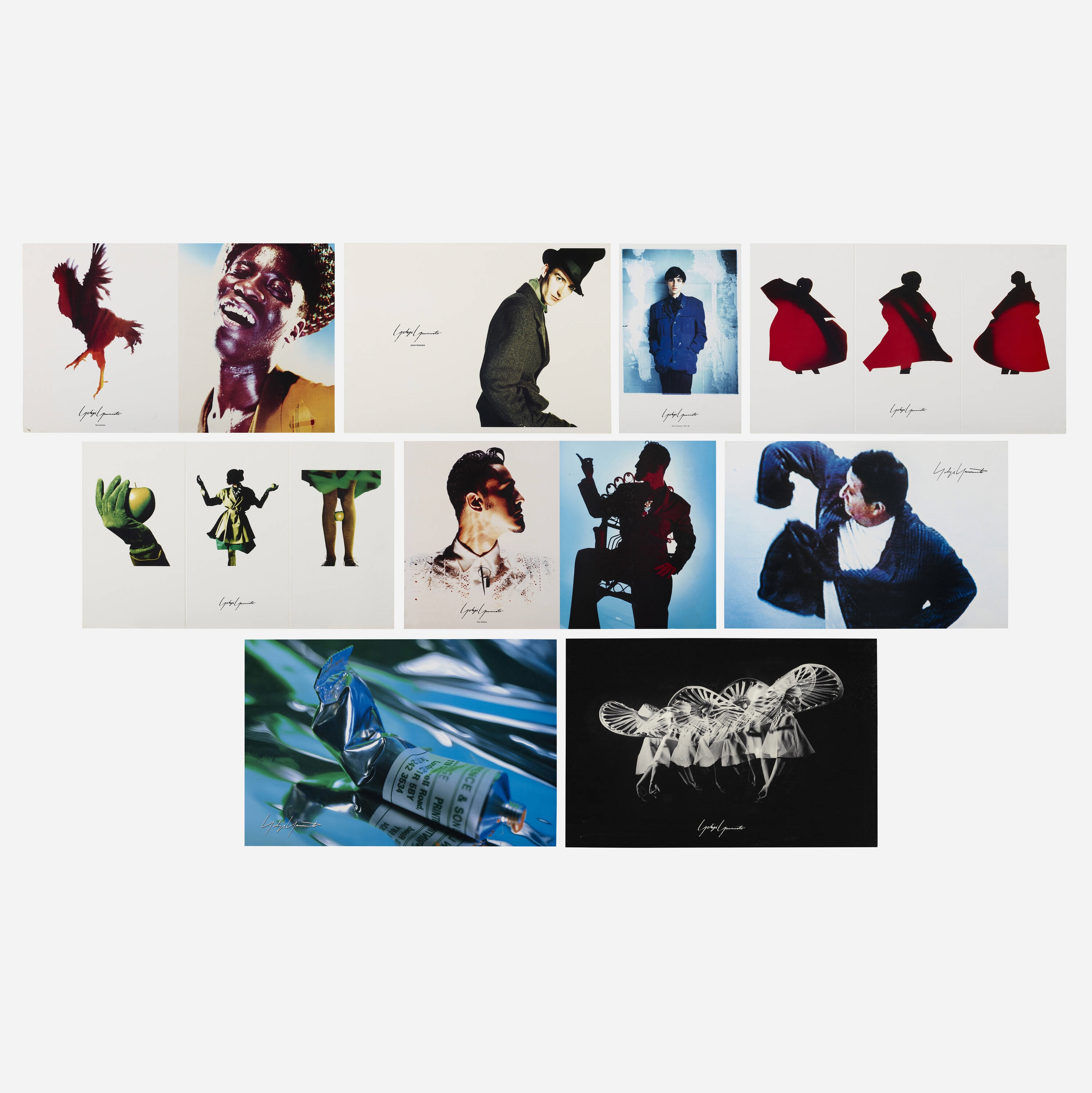 Artwork by Yohji Yamamoto, Collection of graphic displays and lookbooks, Made of panels