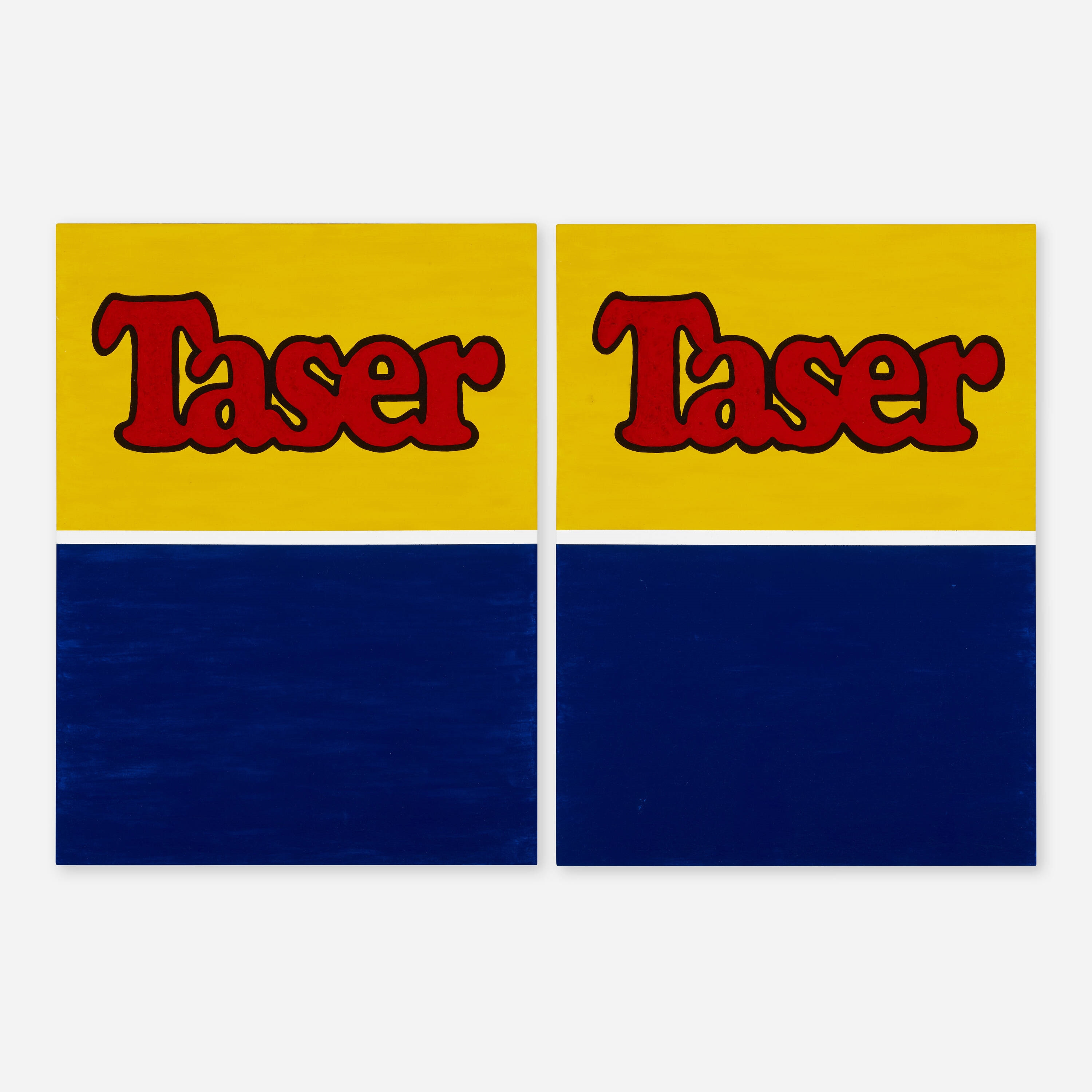 Taser Taser (diptych) by Jason Pickleman, 2022