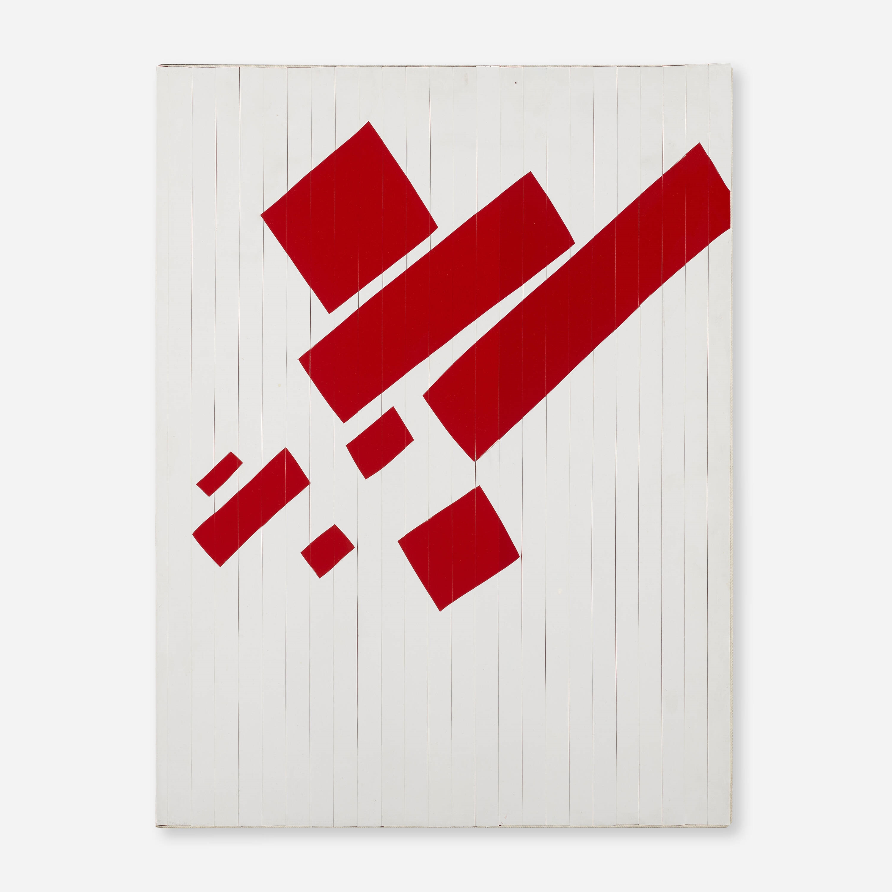 Artwork by Jason Pickleman, Another Eight Red Rectangles, Made of acrylic tape on canvas