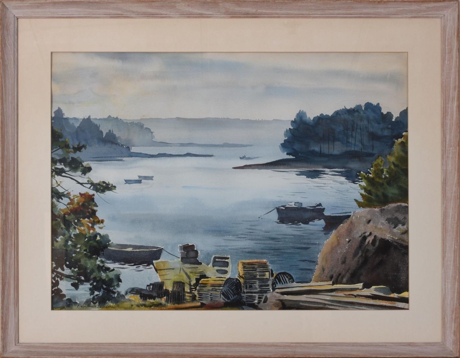 Artwork by Francis Wenderoth‏ Saunders, Maine Cove, Made of Watercolor on paper