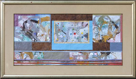 現代バリアート　Made Wianta Calligraphy Made Wianta | Calligraphy in Soft Blue, 1994 (2023) | MutualArt