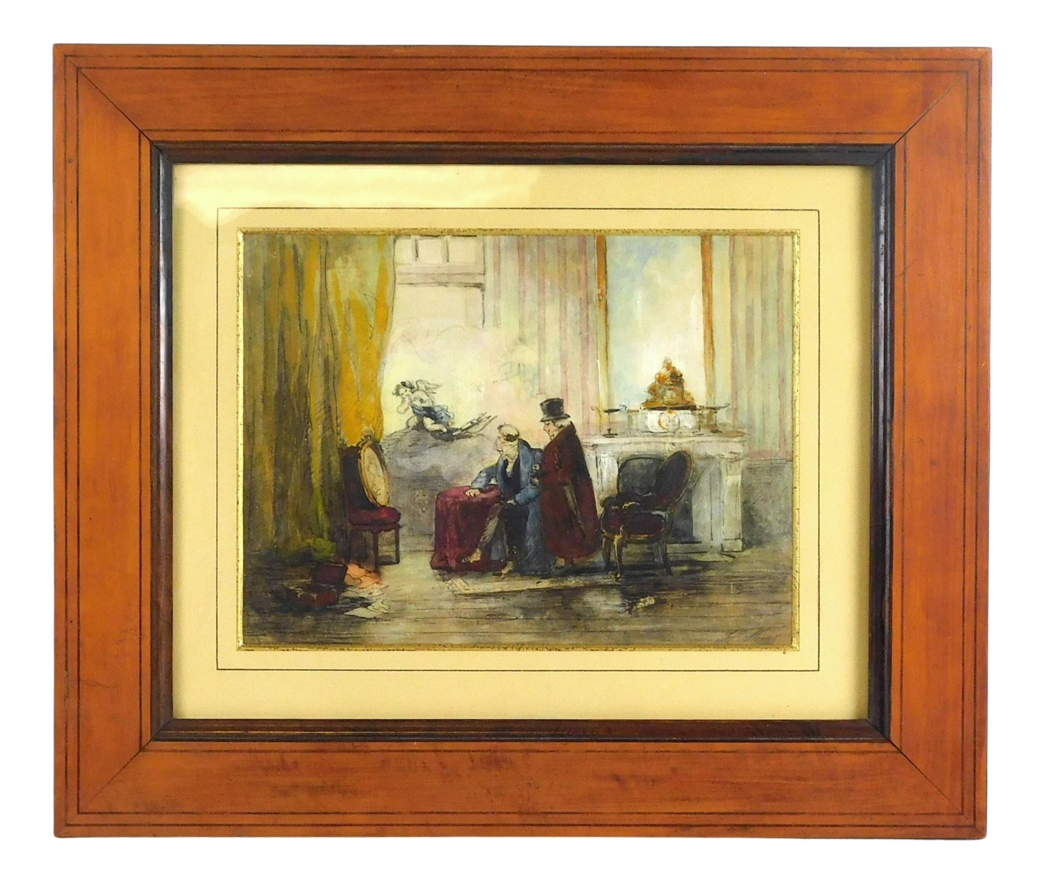 Artwork by Henry Monnier, La Faite de l'Amour, Made of watercolor