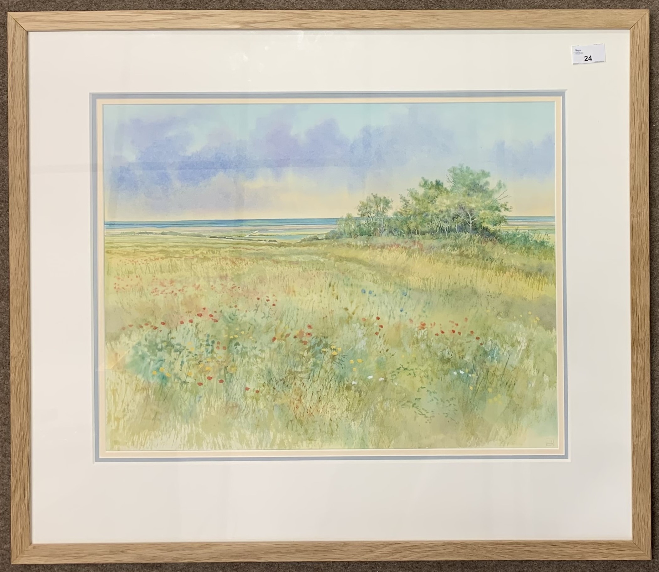 Artwork by John Hurst, Poppyland towards the Sea, Cley Norfolk, Made of watercolour