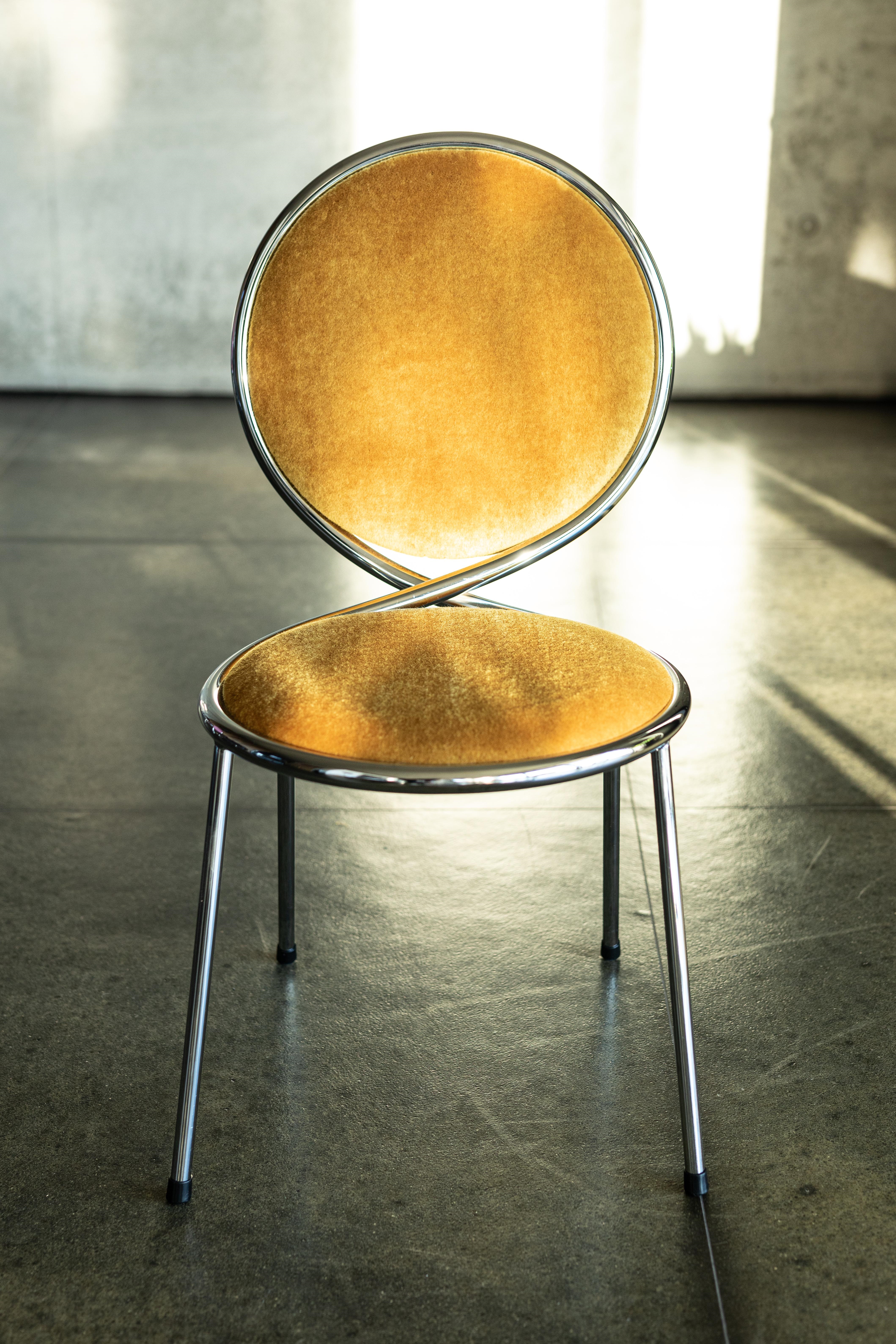 Artwork by Xaver Sedelmeier, An “Infinity” chair, Made of tubular steel