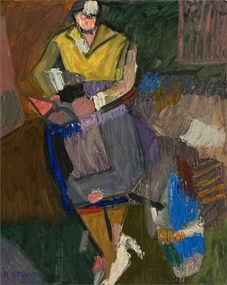 La dame au panier by Adrien Seguin, 1962