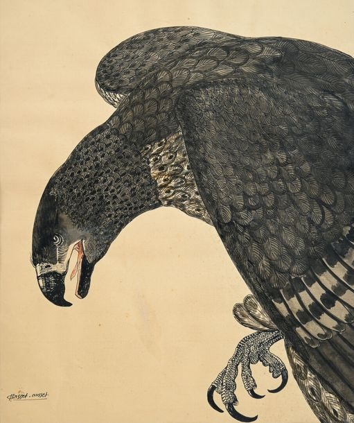 Artwork by Gasset-Ousset Hélène, Aigle, Made of Watercolor