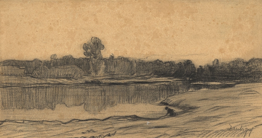 Tableau Toile Charles Daubigny - Flowery Meadow à Veierland - Prêt à Accrocher