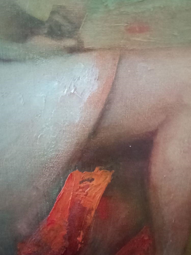 Artwork by Ihor Panchuk, The girl in the fog, Made of oil and acrylic on canvas