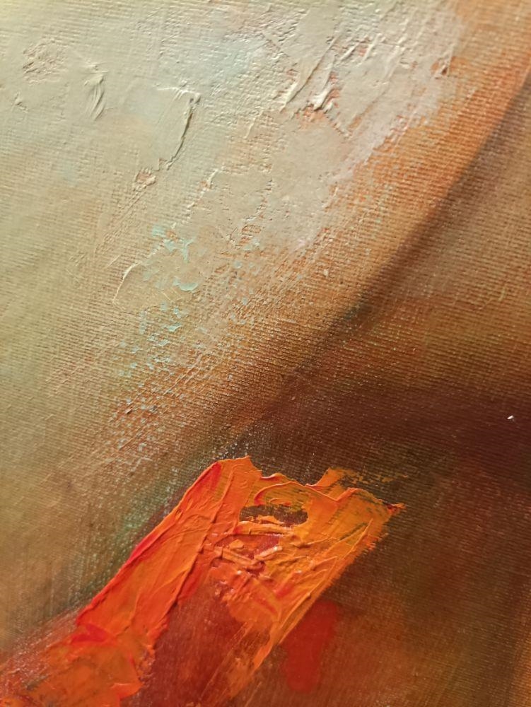 Artwork by Ihor Panchuk, The girl in the fog, Made of oil and acrylic on canvas