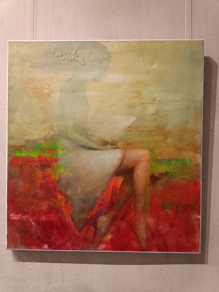 Artwork by Ihor Panchuk, The girl in the fog, Made of oil and acrylic on canvas