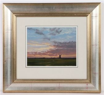 Norfolk Mill at Sunset - Tony Garner