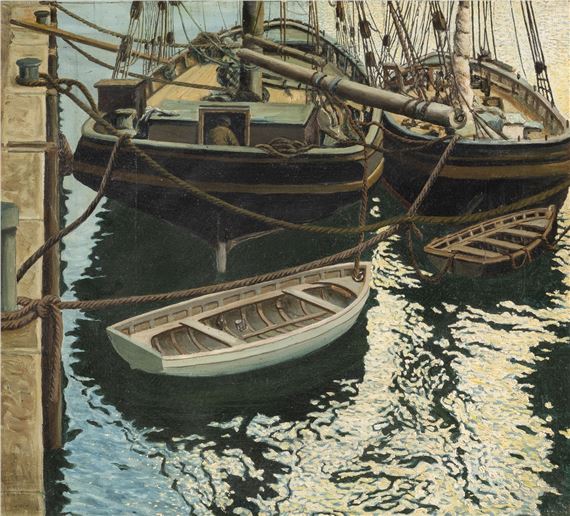 Boats in the harbour by Mariano Felez
