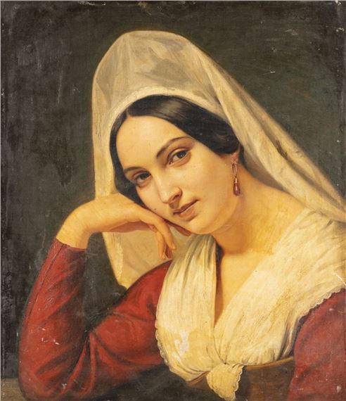 Italian woman by Adolf Henning, 1835