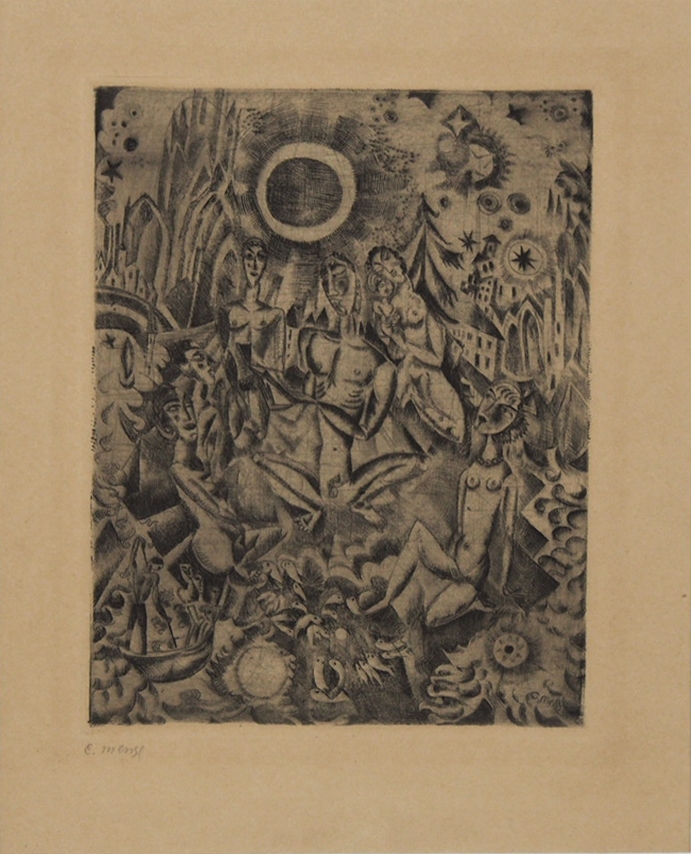 Artwork by Carlo Mense, Andacht, Made of Etching