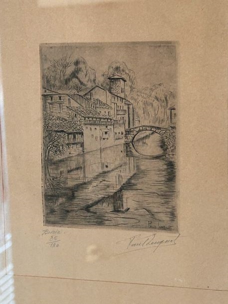 Artwork by Paul Lequet, Saint-Jean Pied de Port. 98, Made of etching