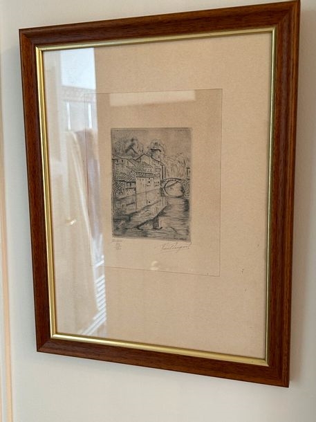 Artwork by Paul Lequet, Saint-Jean Pied de Port. 98, Made of etching