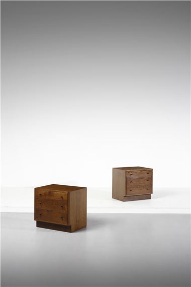 Pair of bedside tables with three drawers for Officina Rivadossi by Giuseppe Rivadossi, 1980s / 1990s