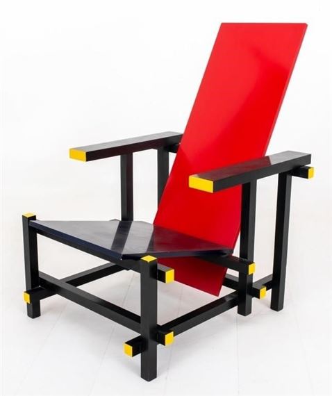 Red Blue Chair by Gerrit Rietveld, designed in 1918