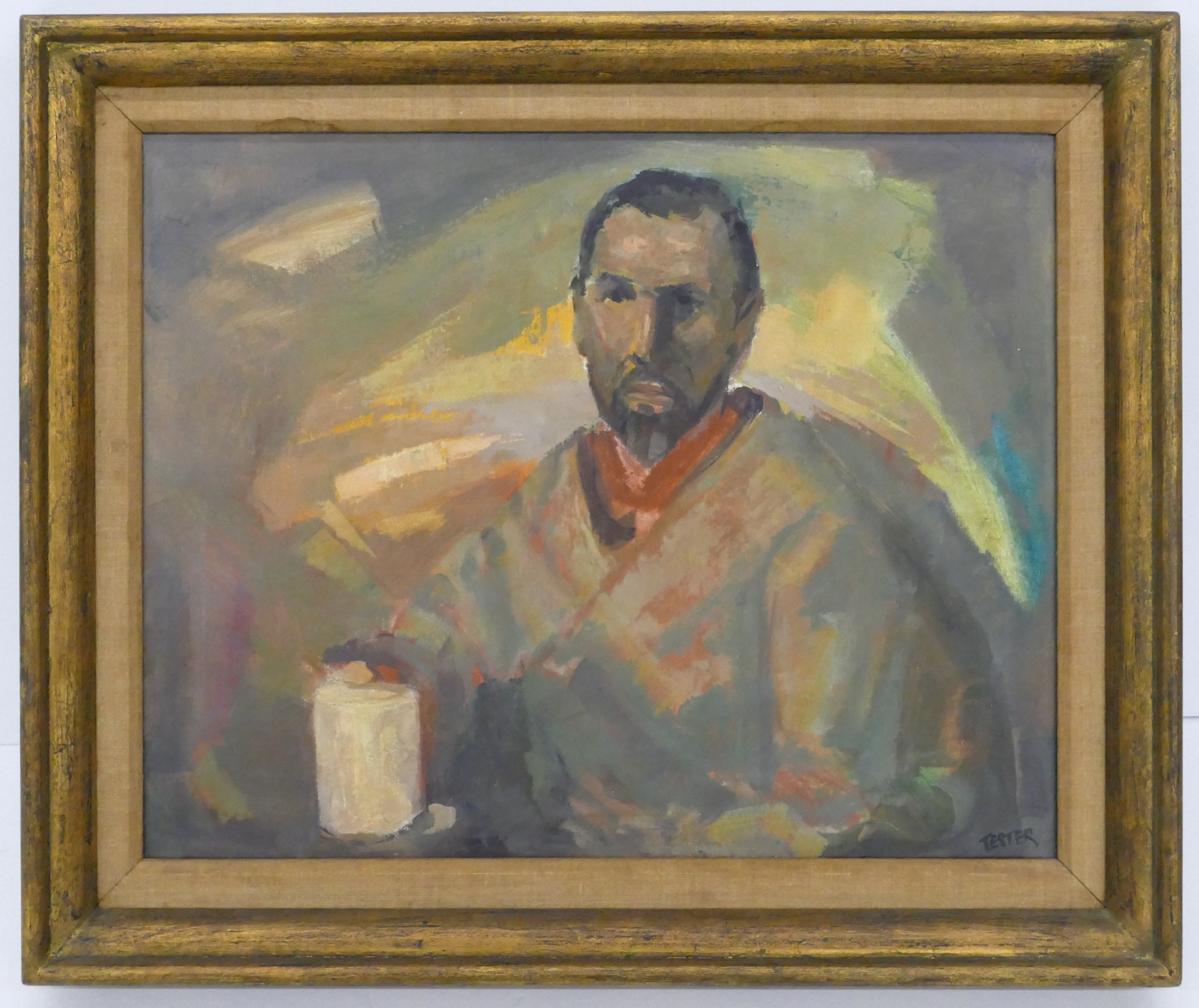 Artwork by Jefferson Tester, Self Portrait, Made of Oil on Canvas
