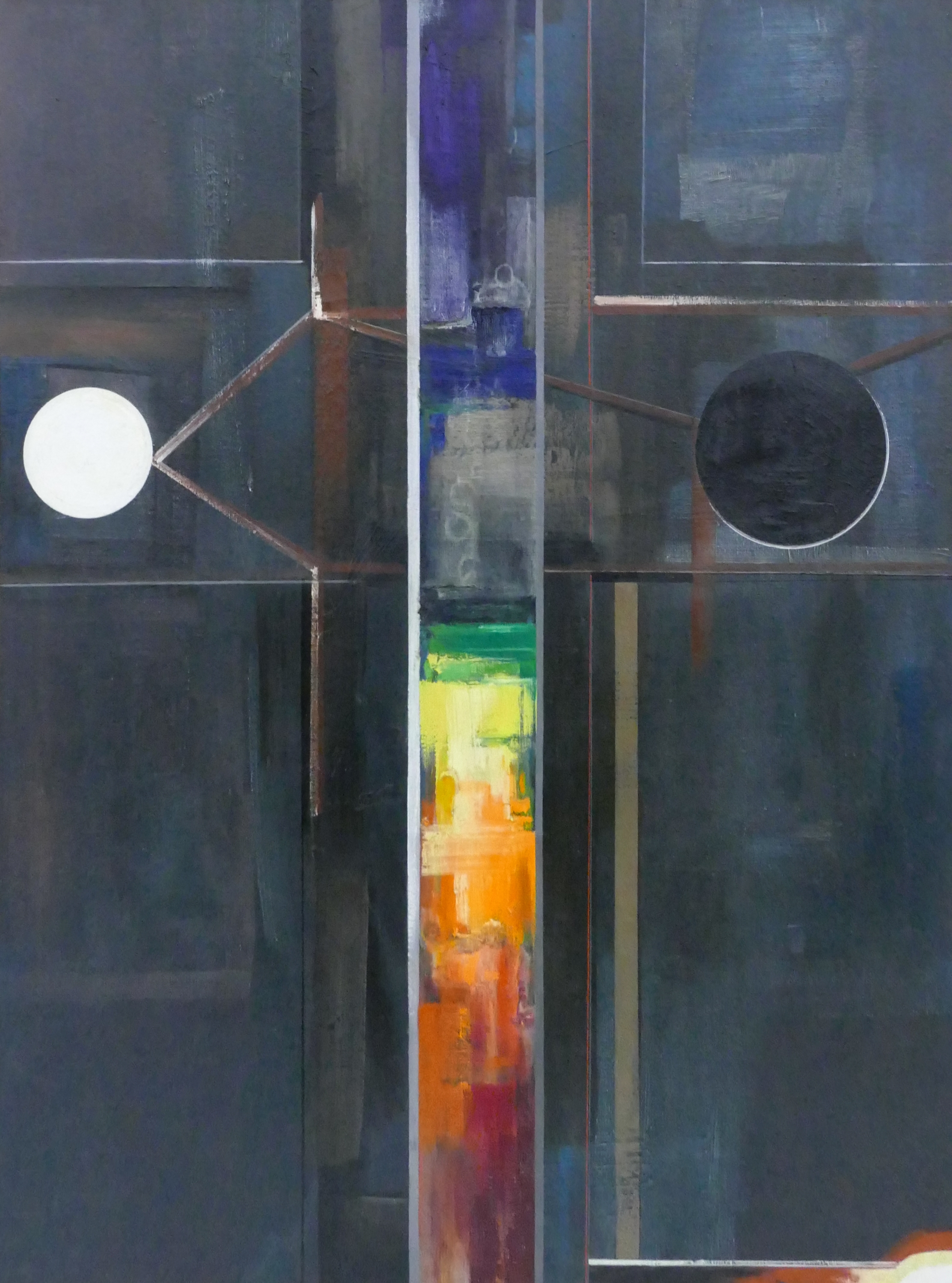 Artwork by John C. Wylie , Spectrum Cross 1963, Made of Oil on Canvas