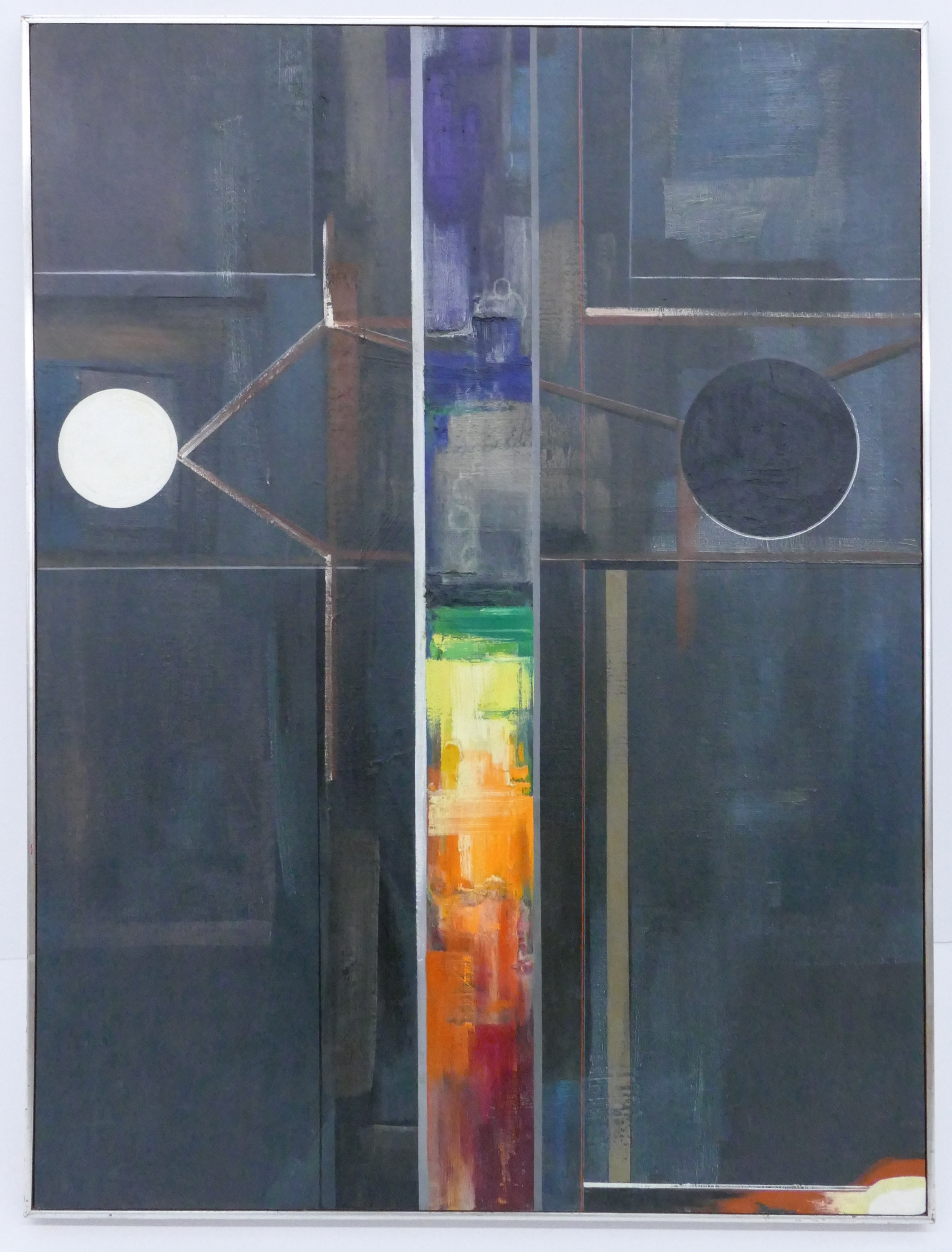 Artwork by John C. Wylie , Spectrum Cross 1963, Made of Oil on Canvas