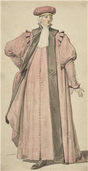 Etude de professeur de médecine en costume - Anicet-Charles-Gabriel Lemonnier