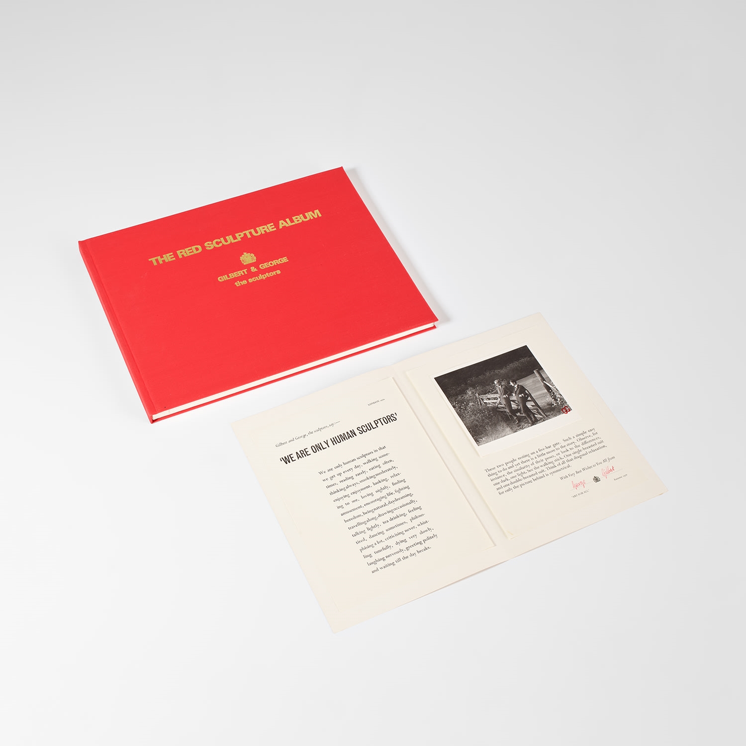 Gilbert & George | Two Text Pages Describing Our Position; and The Red ...