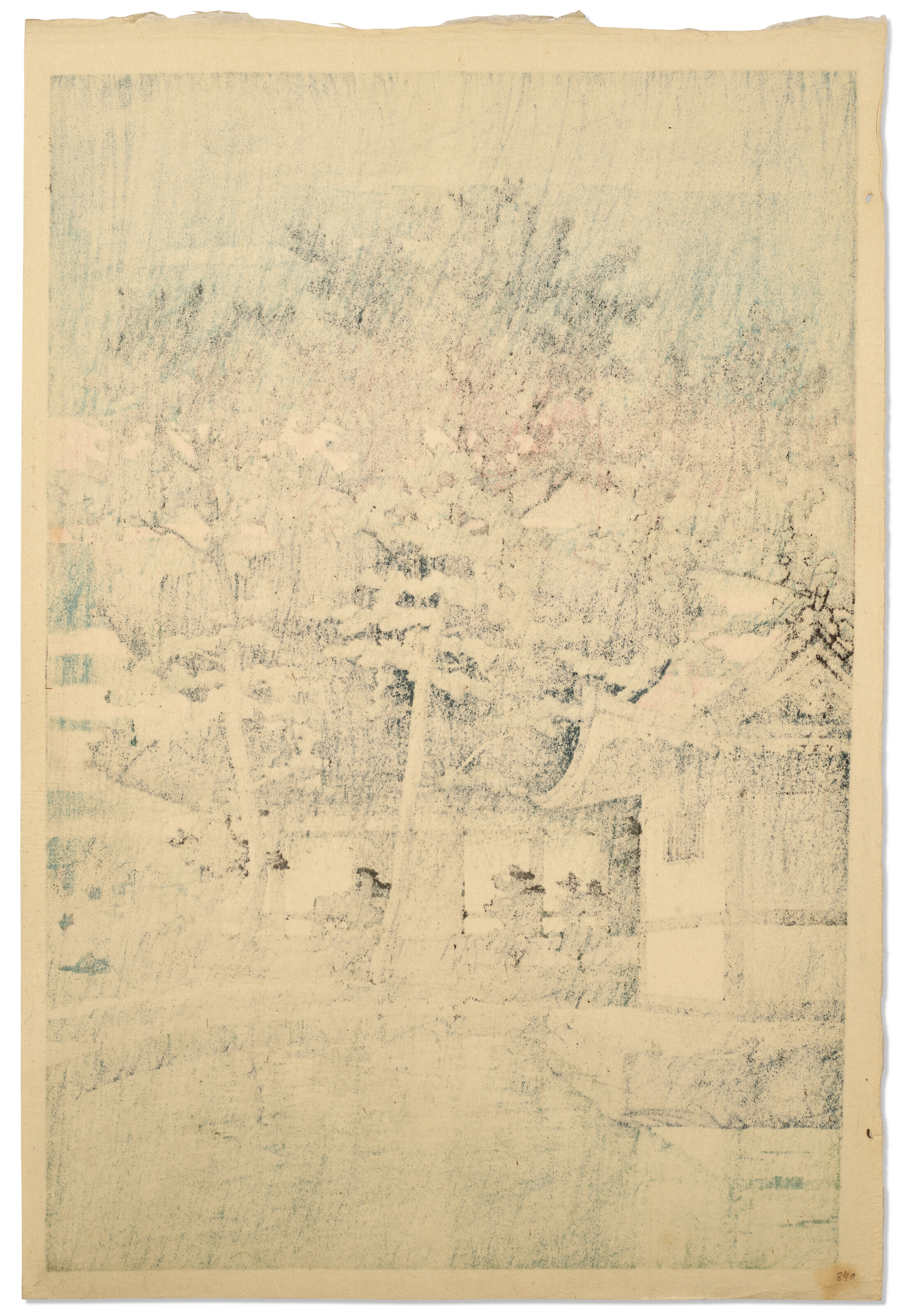 Artwork by Hasui Kawase, Kikoji, Nara ken (Kiko Temple, Nara Prefecture), Made of Woodblock print