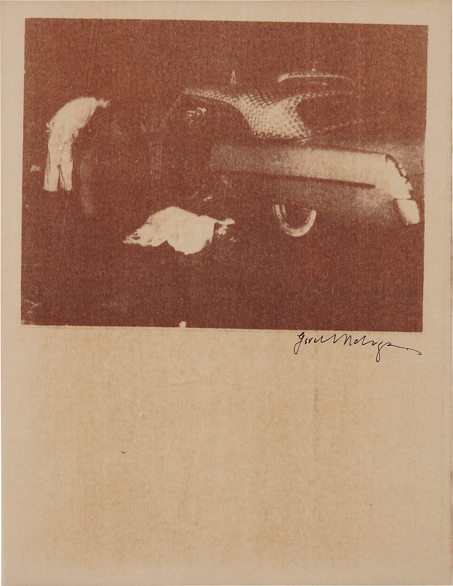 Artwork by Gerard Malanga, Thermofax, Made of hand-pulled Thermofax prints, on thin wove paper (original 1968 paper), with full margins.