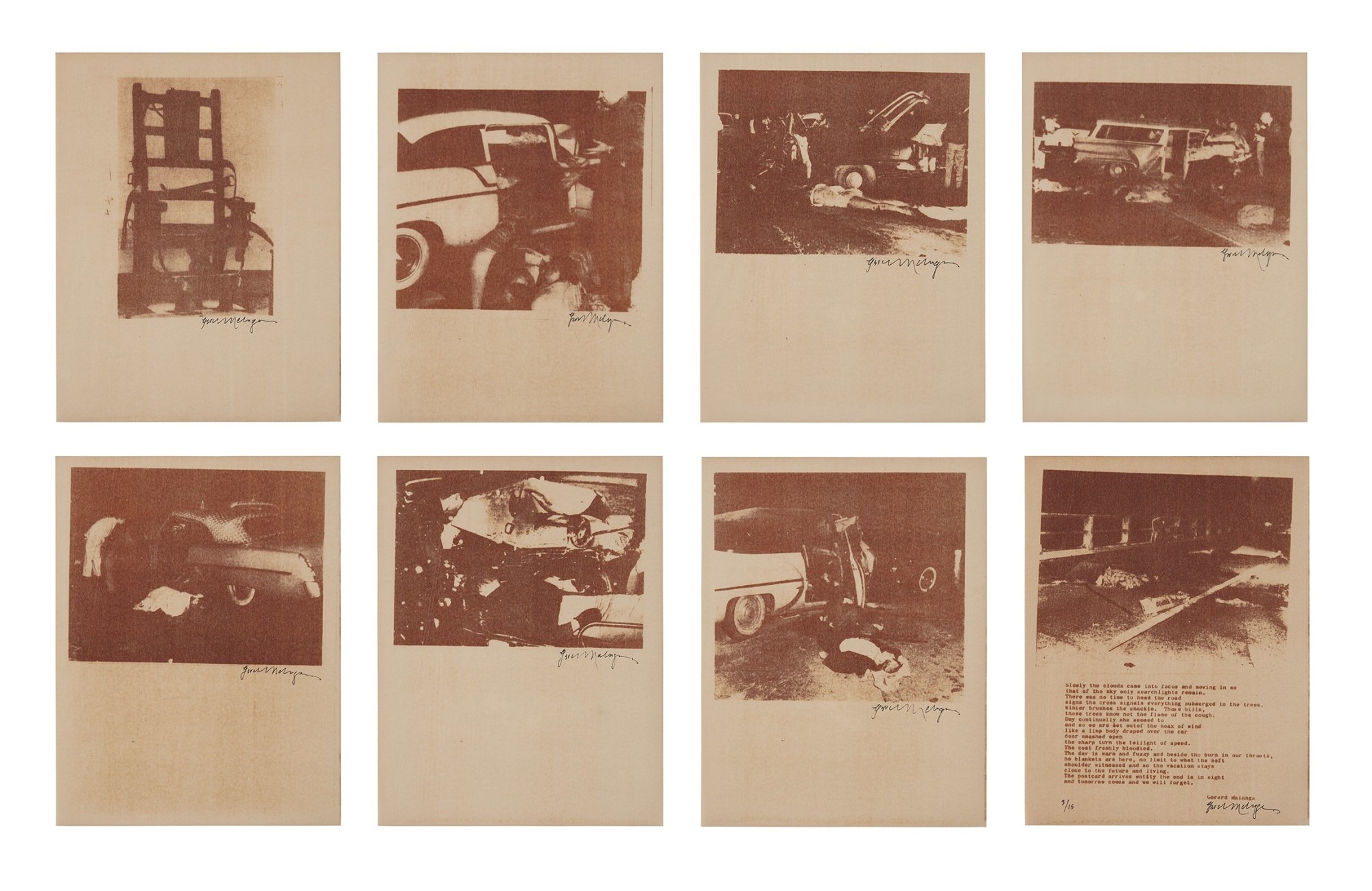 Artwork by Gerard Malanga, Thermofax, Made of hand-pulled Thermofax prints, on thin wove paper (original 1968 paper), with full margins.