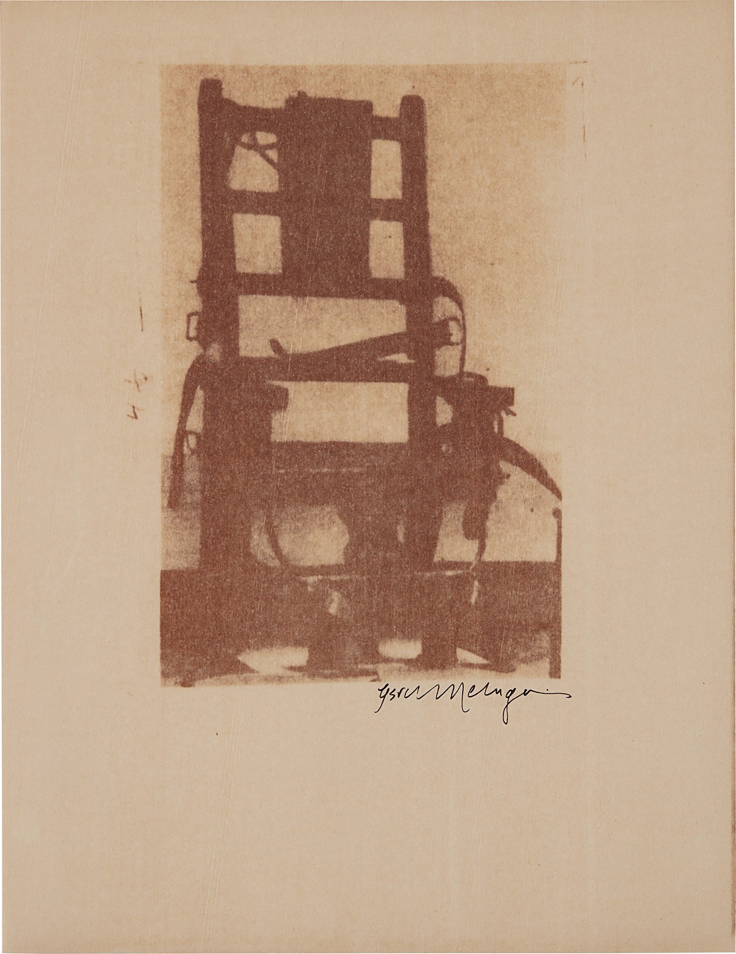 Artwork by Gerard Malanga, Thermofax, Made of hand-pulled Thermofax prints, on thin wove paper (original 1968 paper), with full margins.