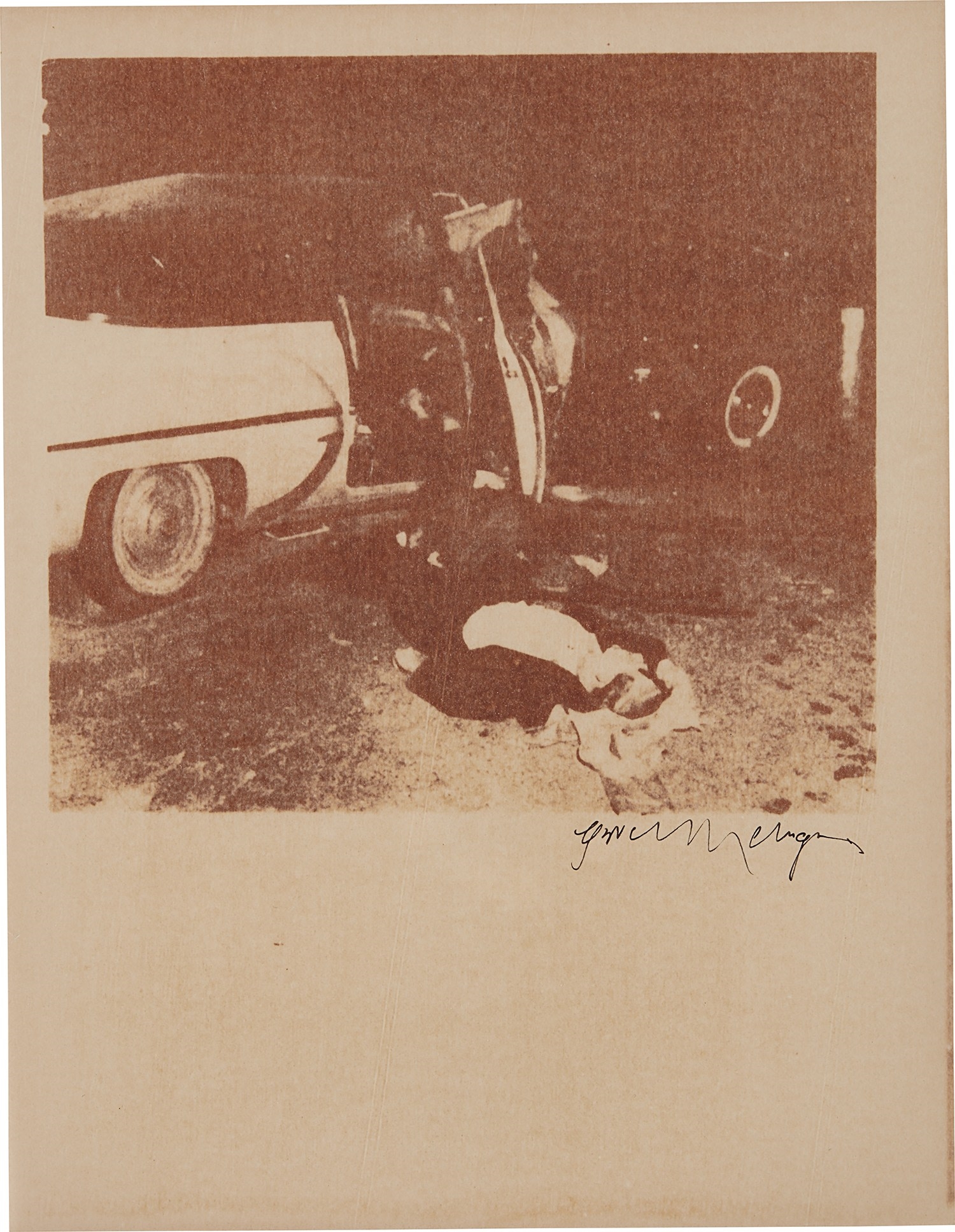 Artwork by Gerard Malanga, Thermofax, Made of hand-pulled Thermofax prints, on thin wove paper (original 1968 paper), with full margins.