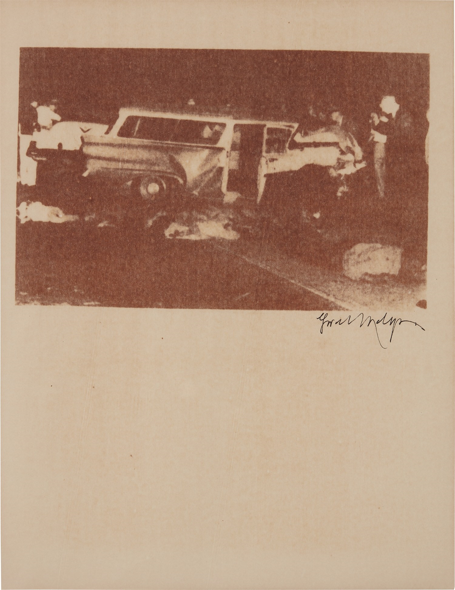 Artwork by Gerard Malanga, Thermofax, Made of hand-pulled Thermofax prints, on thin wove paper (original 1968 paper), with full margins.