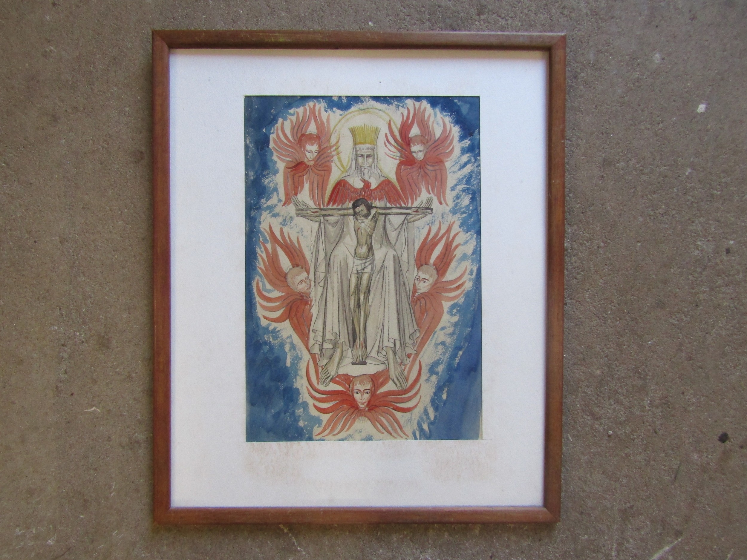 Artwork by Constance Mary Rowe, The ascension of Christ, Made of watercolour