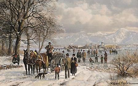 Blick auf die Fraueninsel im Winter by Hubert Kaplan