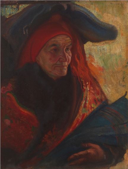 Seated portrait by Continental School, 20th Century, 20th Century