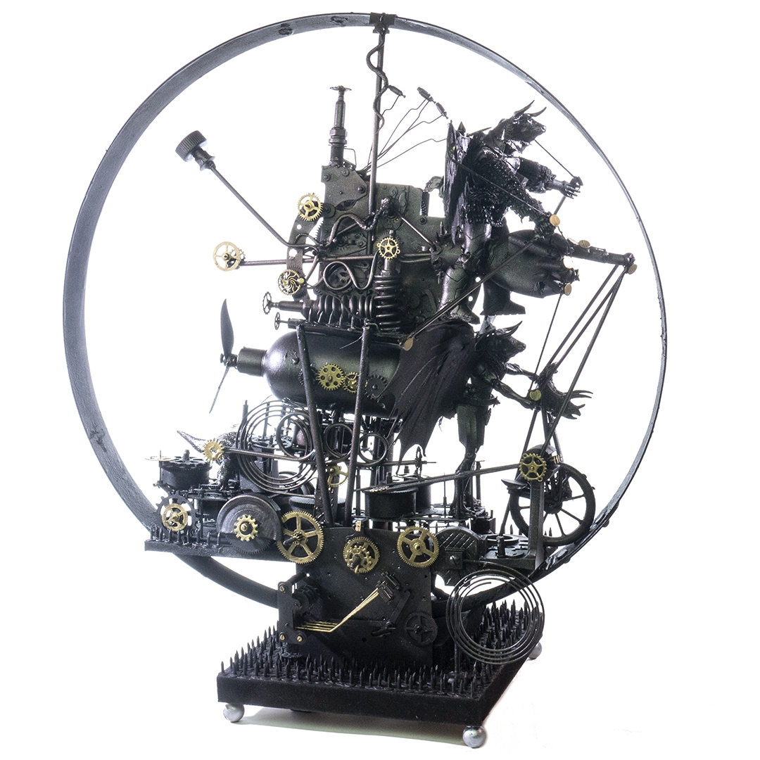 Artwork by Andrew Stevens, Winged Minotaur 4, Made of mixed media