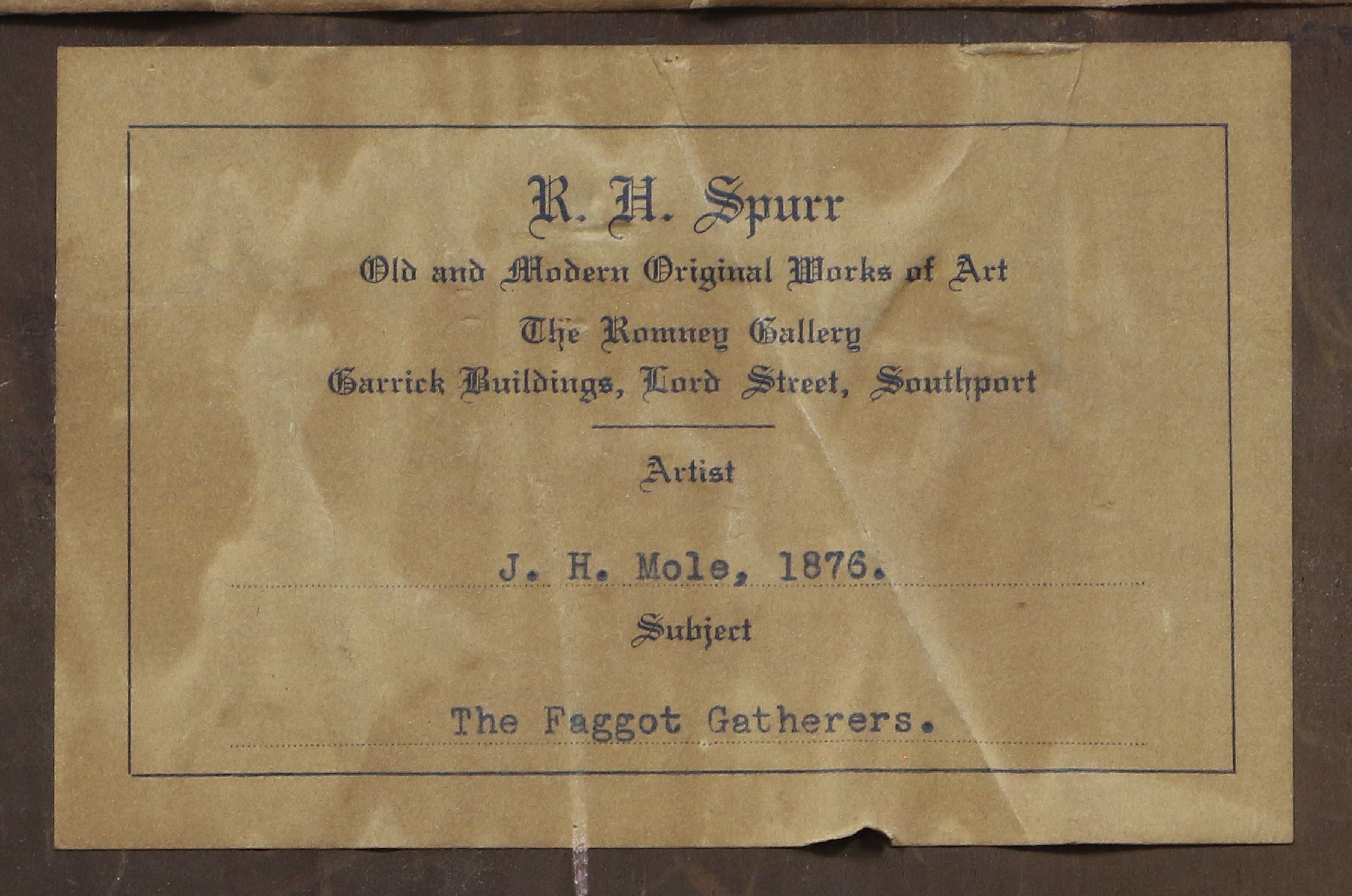 Artwork by John Henry Mole, The Faggot Gatherers, Made of watercolour