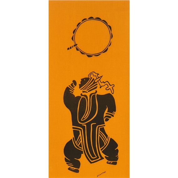 DANCING GIRL WEARING A BONNET - Victor Ekootak