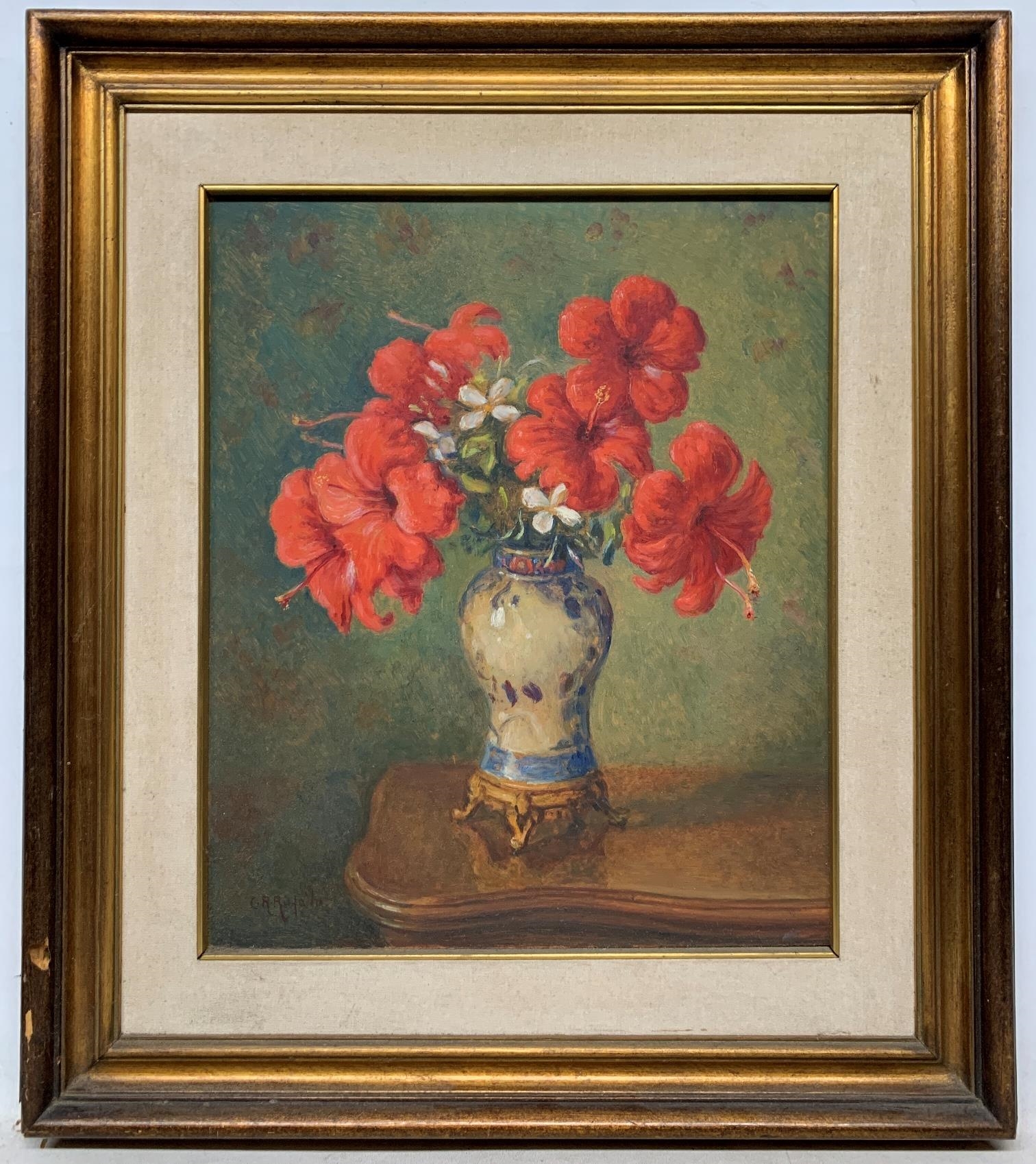 Carlos Roberto Rufalo | Centro con flores rojas | MutualArt