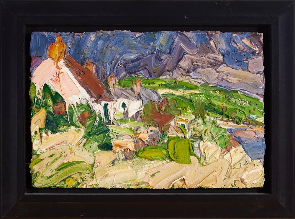 George Rowlett | WIDOW'S ROW, DUNDRUM, WITH SHEEP AND CATTLE ON THE ...